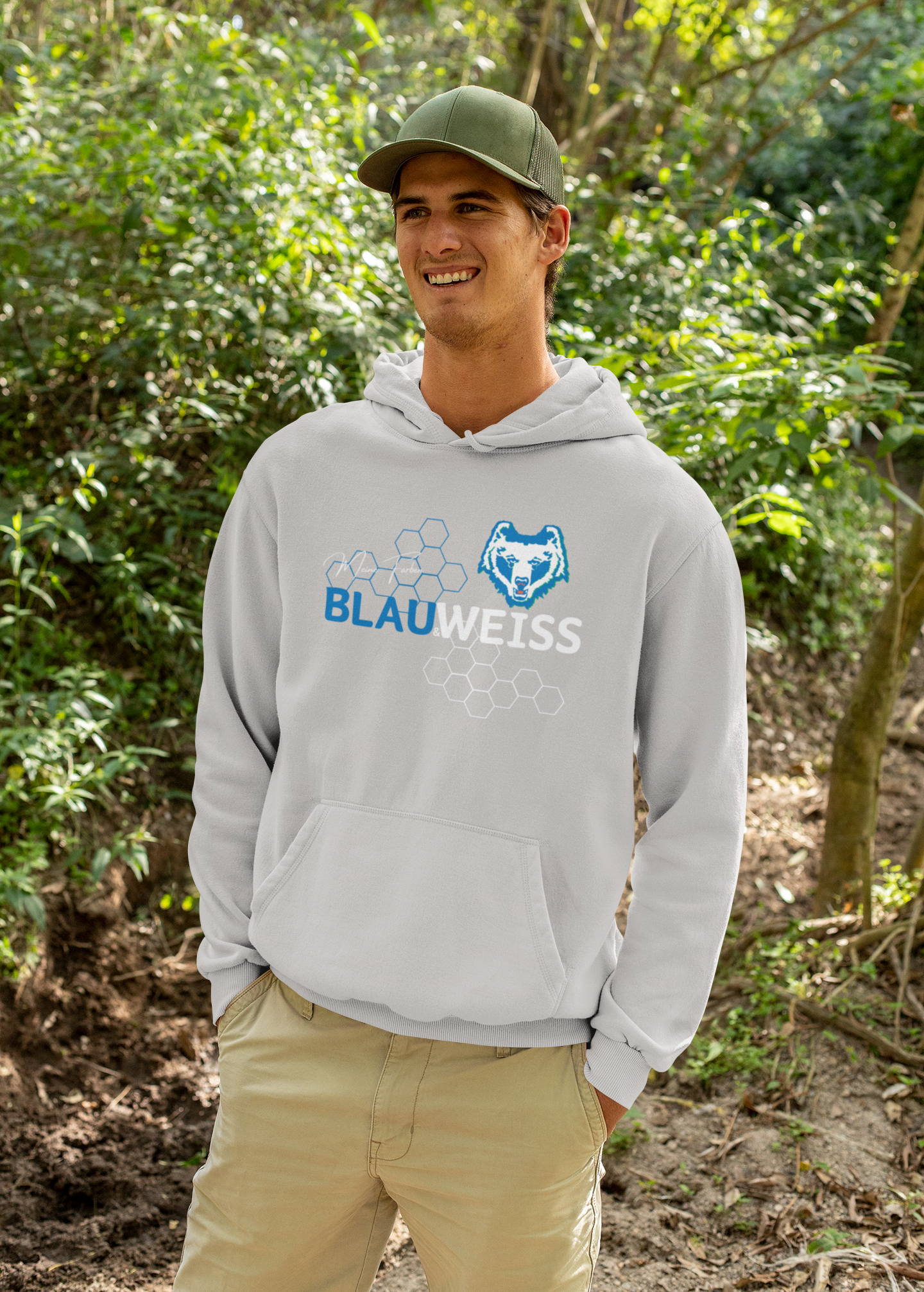 Unisex-Hoodie "Blau & Weiss"
