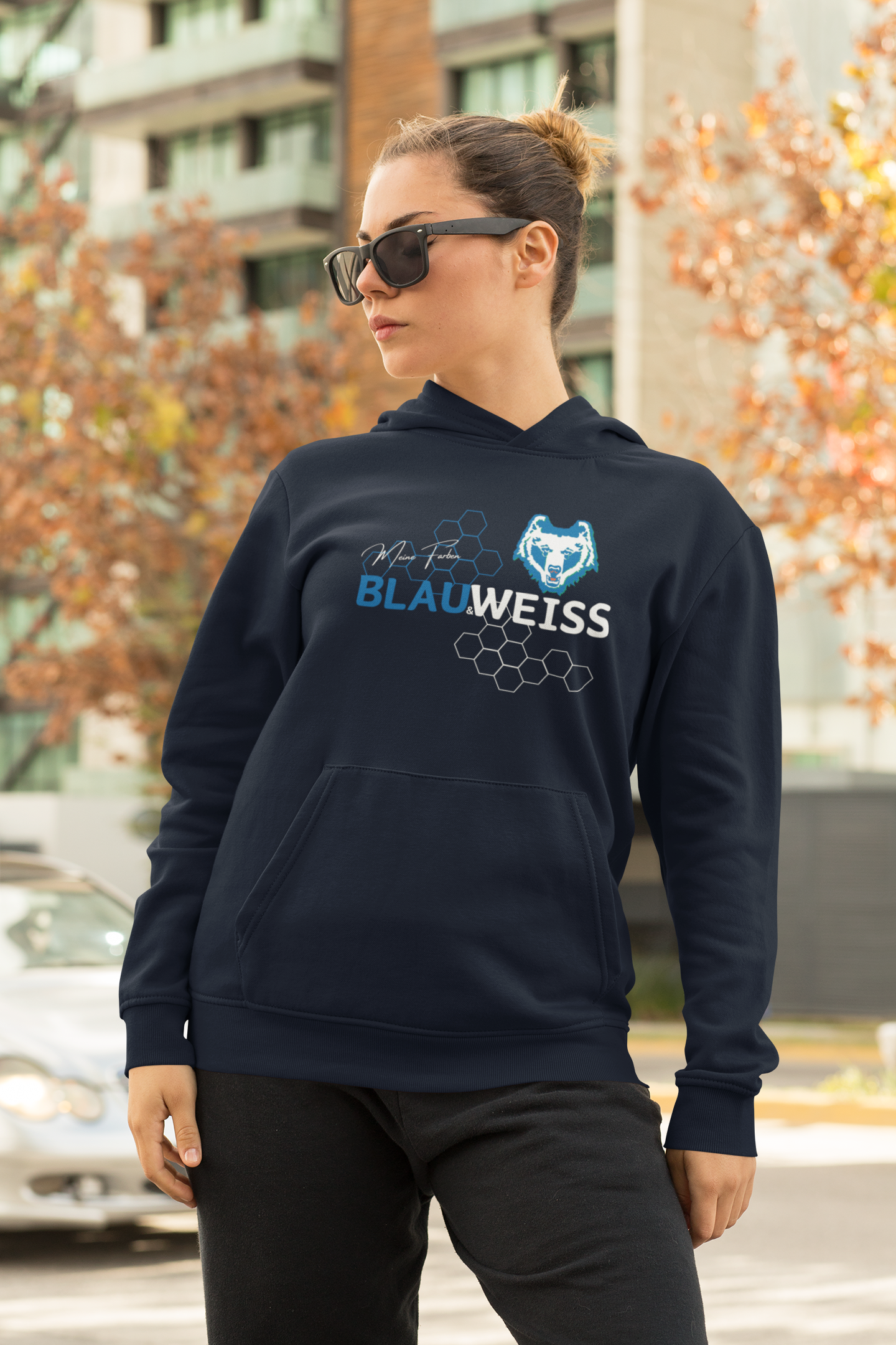 Kids Hoodie "Blau & Weiss"