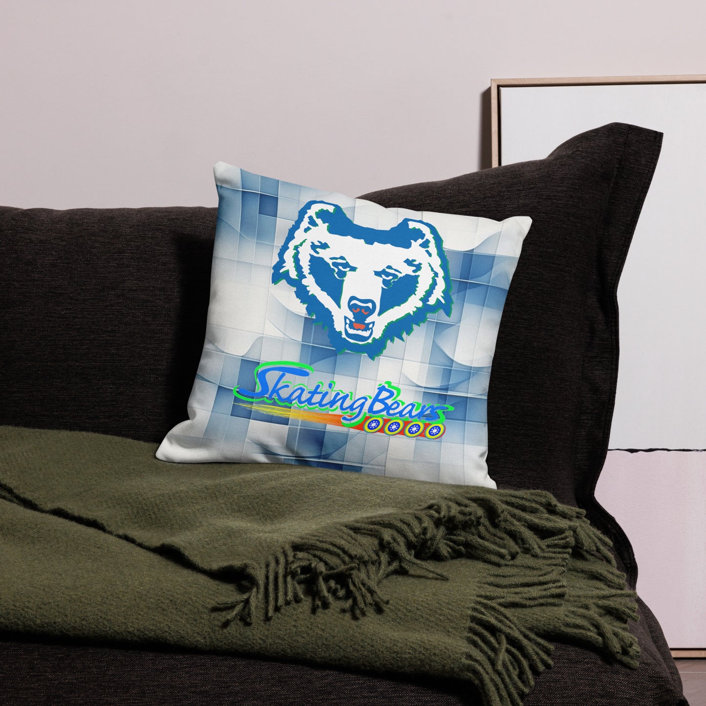 Premium-Kissen "Skating Bears"