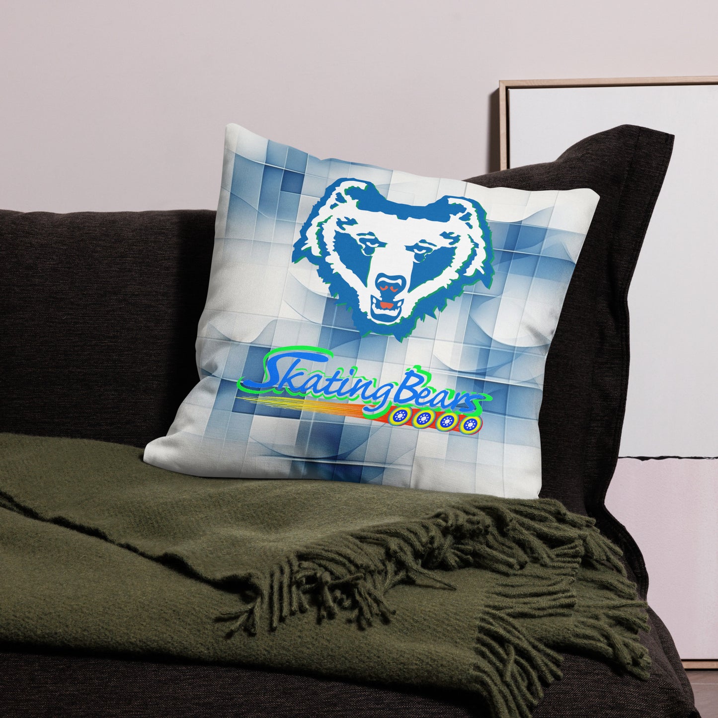 Premium-Kissen "Skating Bears"