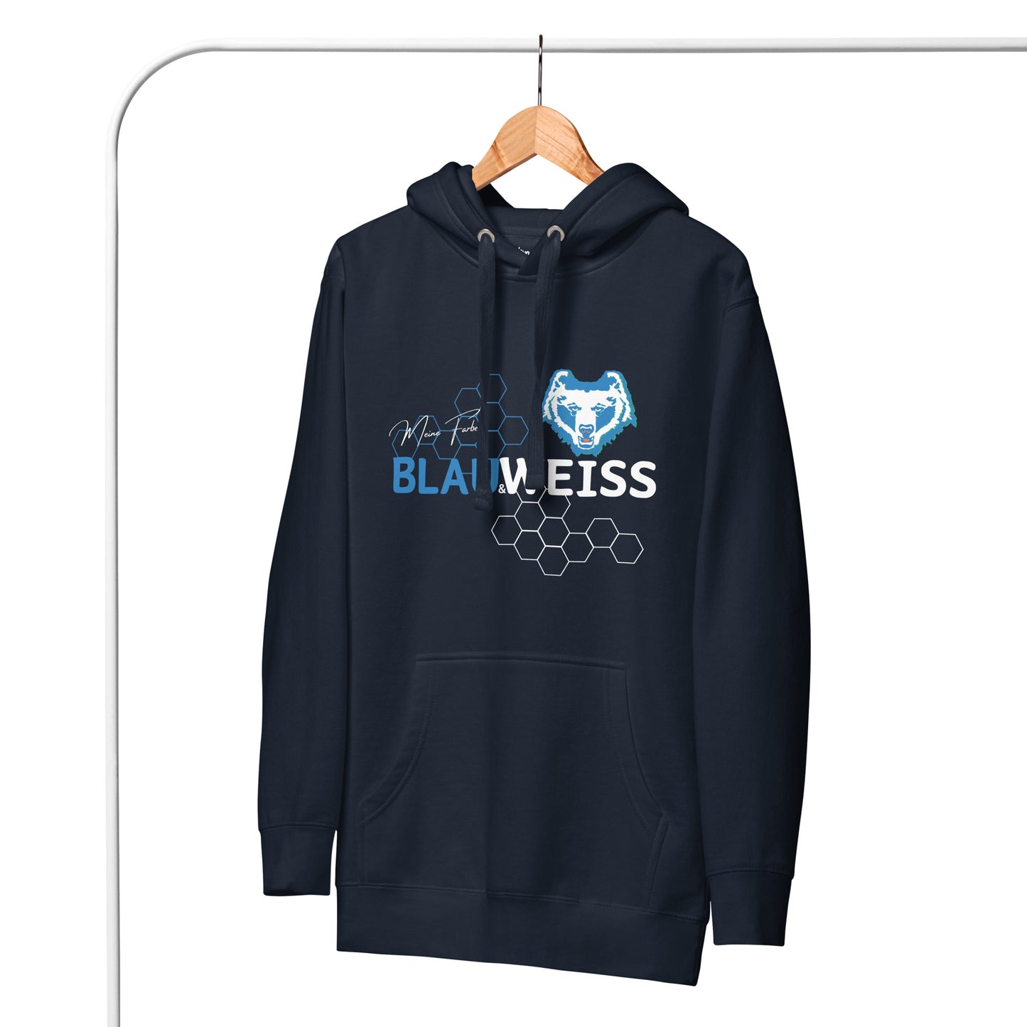 Unisex-Hoodie "Blau & Weiss"